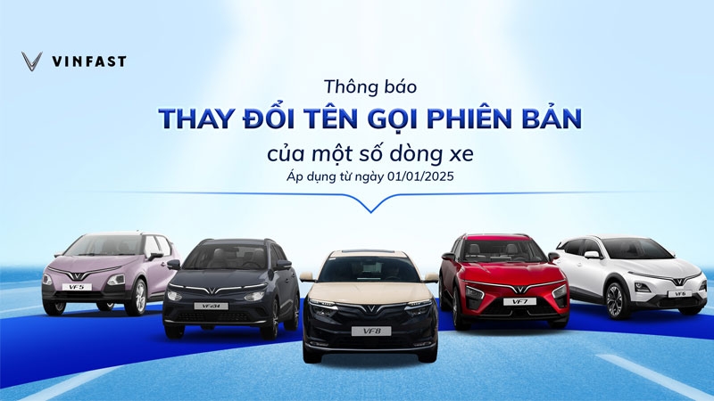 Vinfast Thông Báo Thay Đổi Tên Gọi Phiên Bản Của Một Số Dòng Xe